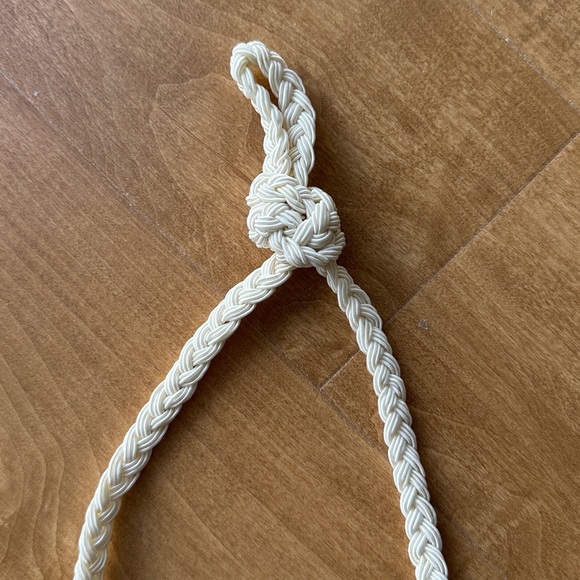 Vintage Square Beaded Woven Crossbody Bag, Cream - Picture 4 of 11